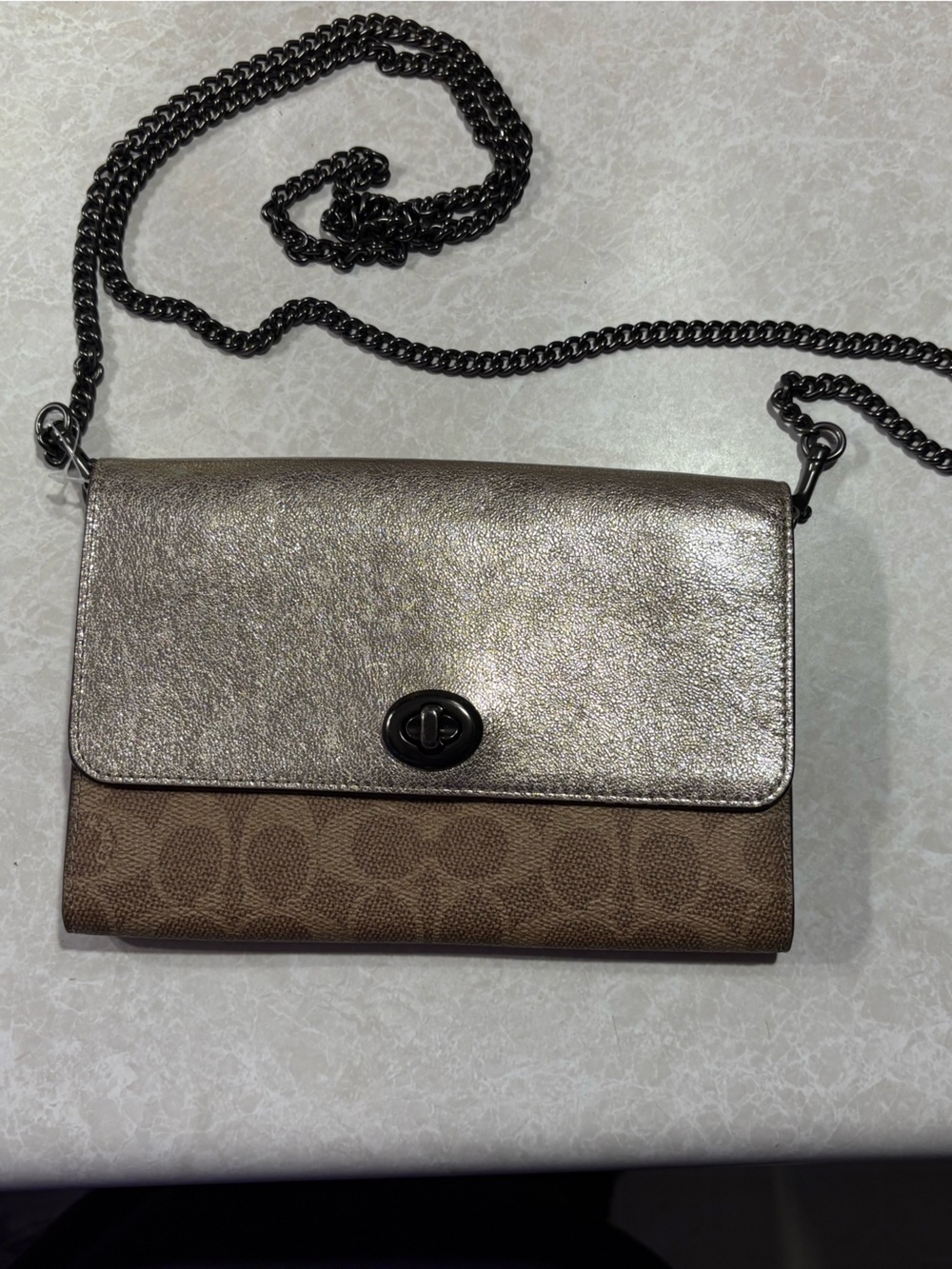Plum Suede Interior Wallet with Gold Hardware